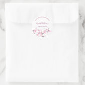 桜 ピンク ホワイト サンク ユー ラウンドシール (バッグ)