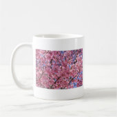 桜 ピンク 桜 空 コーヒーマグカップ (左)