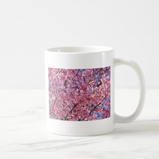 桜 ピンク 桜 空 コーヒーマグカップ (右)
