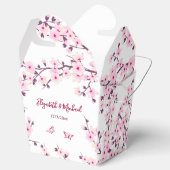 桜 ピンク 白 カスタム ウェディング  フェイバーボックス (オープン)