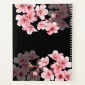 桜 ピンク 黒 カスタム デザイン プランナー手帳 (裏面)
