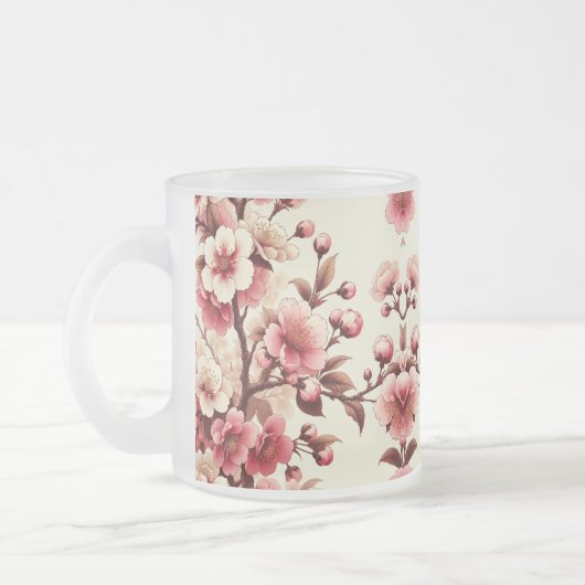 桜 フロストグラスマグカップ (左)