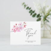 桜-ブライダルシャワーサンキューカード ポストカード (スタンド正面)