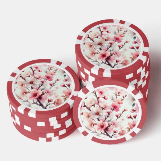 桜 ポーカーチップ (積み重ね)