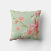 桜、ミント、ヒスイ、パターン美しい、トレンディー クッション (裏面)