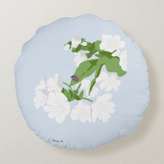 桜 ラウンドクッション (裏面)