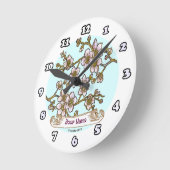 桜 ラウンド壁時計 (傾斜)