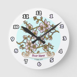 桜 ラウンド壁時計
