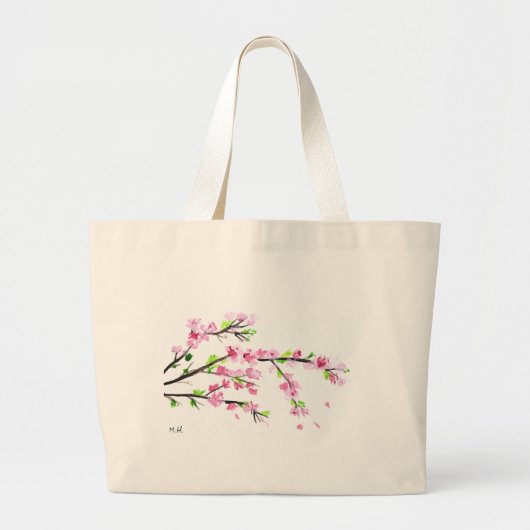 桜 ラージトートバッグ (正面)