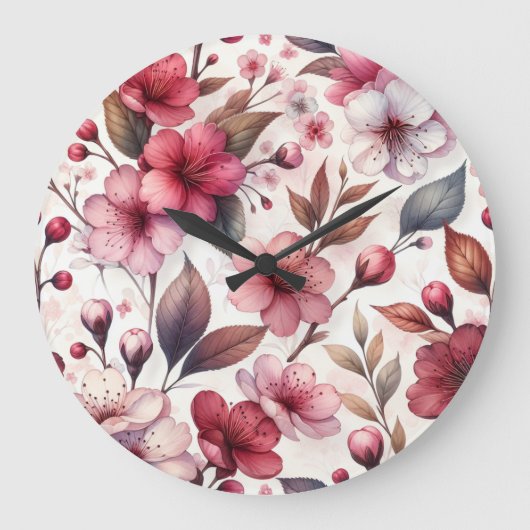 桜 ラージ壁時計 (正面)
