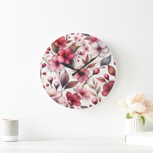 桜 ラージ壁時計 (ホーム)