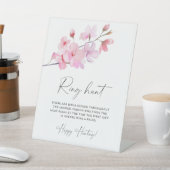 桜-リングや輪狩りブライダルシャワーゲーム 台座サイン (インサイチュ)