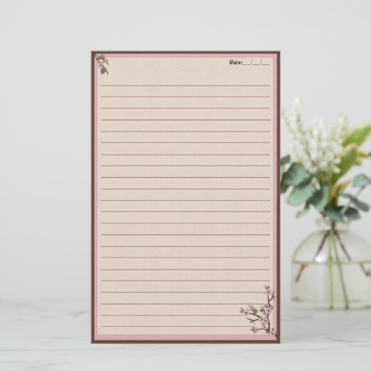 桜 便箋 (スタンド正面)