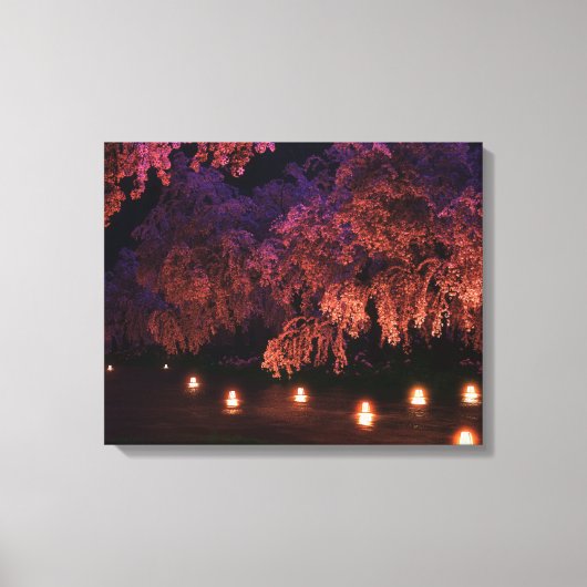 桜（夜） キャンバスプリント (正面)