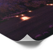 桜（夜）パノラマ ポスター (角)