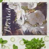 桜。 幸せなイースター キッチンタオル (折り畳み)