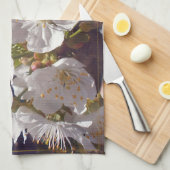 桜。 幸せなイースター キッチンタオル (四つ折り)