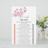 桜 – 彼は彼女はブライダルシャワーゲームと言った (スタンド正面)