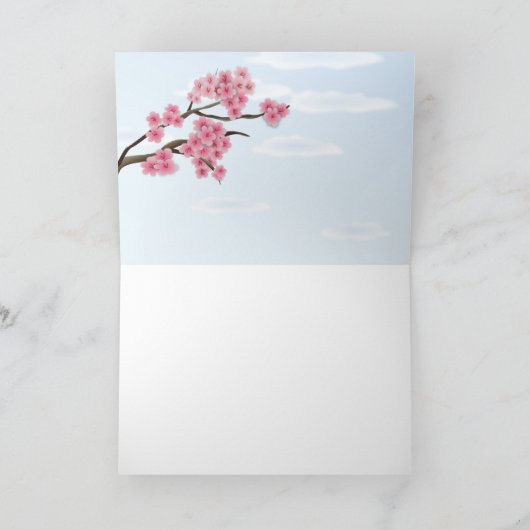 桜-挨拶状 カード (内部)