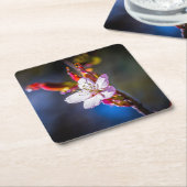 桜-日本のさくらんぼ花 スクエアペーパーコースター (アングル)