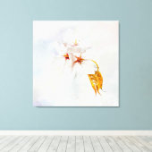 桜-日本のさくらんぼ キャンバスプリント (インサイチュ (ウッドフロア))