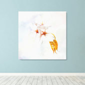 桜-日本のさくらんぼ キャンバスプリント (インサイチュ (ウッドフロア))