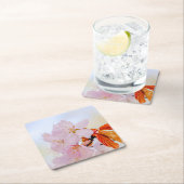 桜-日本のさくらんぼ スクエアペーパーコースター (インサイチュ)