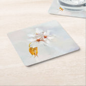 桜-日本のさくらんぼ スクエアペーパーコースター (アングル)