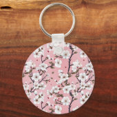 桜 春の花 ピンクの桜の花  キーホルダー (正面)