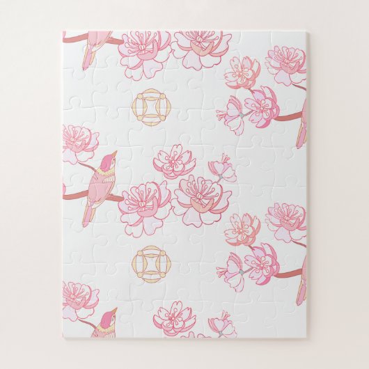 桜,春の花,日本のさくらんぼの花,木 ジグソーパズル (縦)