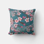 桜 – 桜のシームレスパターン1 クッション (正面)