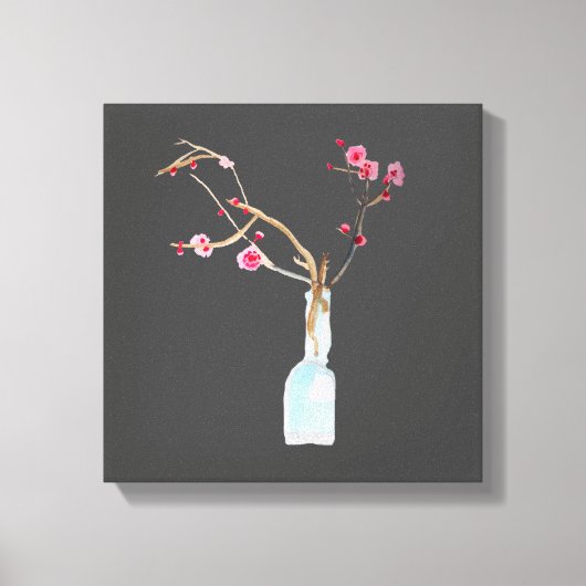 桜 水彩アート キャンバスプリント (正面)