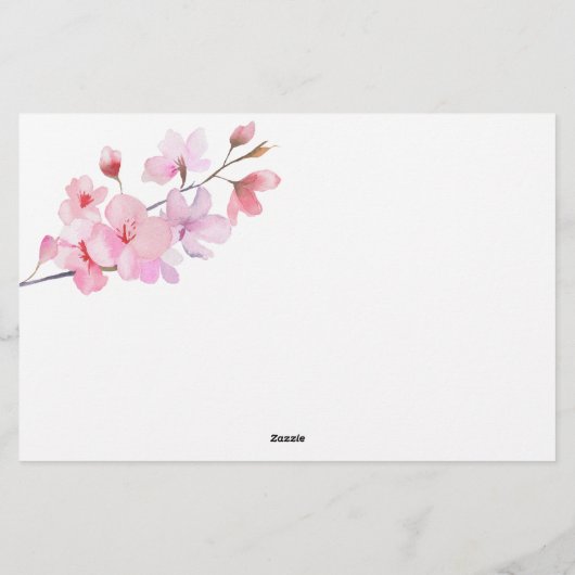 桜 – 私のブライダルシャワーゲーム 便箋 (裏面)