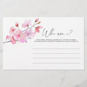 桜 – 私のブライダルシャワーゲーム 便箋 (正面)