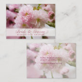 桜・結婚のWebサイトの名刺 エンクロージャーカード (正面/裏面)