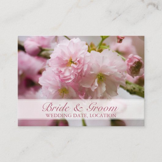 桜・結婚のWebサイトの名刺 エンクロージャーカード (正面)