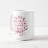 桜:美しさはまた訪れる コーヒーマグカップ (正面左)