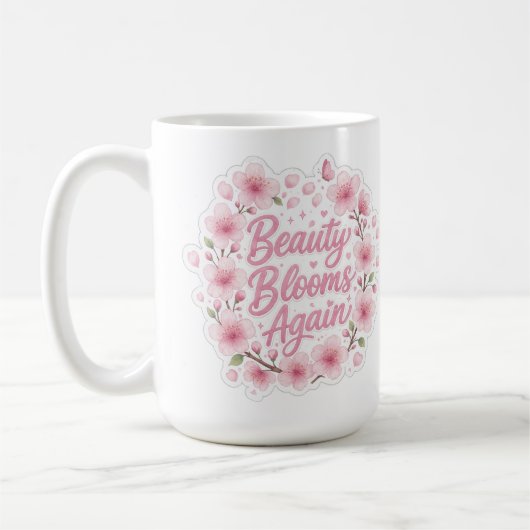 桜:美しさはまた訪れる コーヒーマグカップ (左)