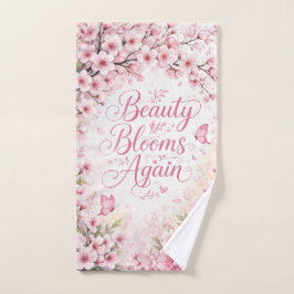 桜:美しさはまた訪れる ハンドタオル
