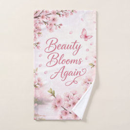 桜:美しさはまた訪れる ハンドタオル