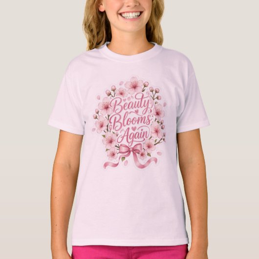 桜：美しさはまた訪れる Tシャツ (正面)