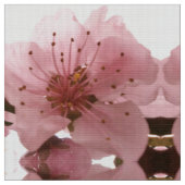 桜。 花の春パターン ファブリック (クローズアップ)