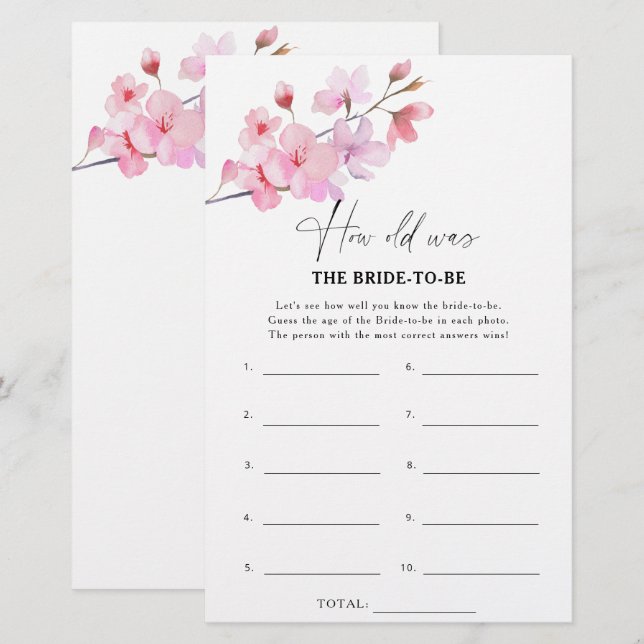 桜 – 花嫁の年齢 (正面/裏面)