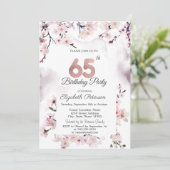 桜 65歳の誕生日 招待状 (スタンド正面)