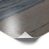 桟橋と日没 – Oak Island, NC フォトプリント (角)