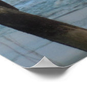 桟橋と波=オーク島、NC ポスター (角)