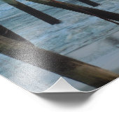 桟橋と波 – Oak Island, North Carolina フォトプリント (角)