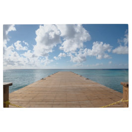 桟橋と海 メタルプリント