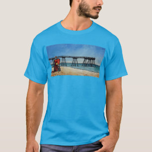 桟橋によるロボット Tシャツ