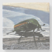 桟橋のコースターの甲虫 ストーンコースター (正面)